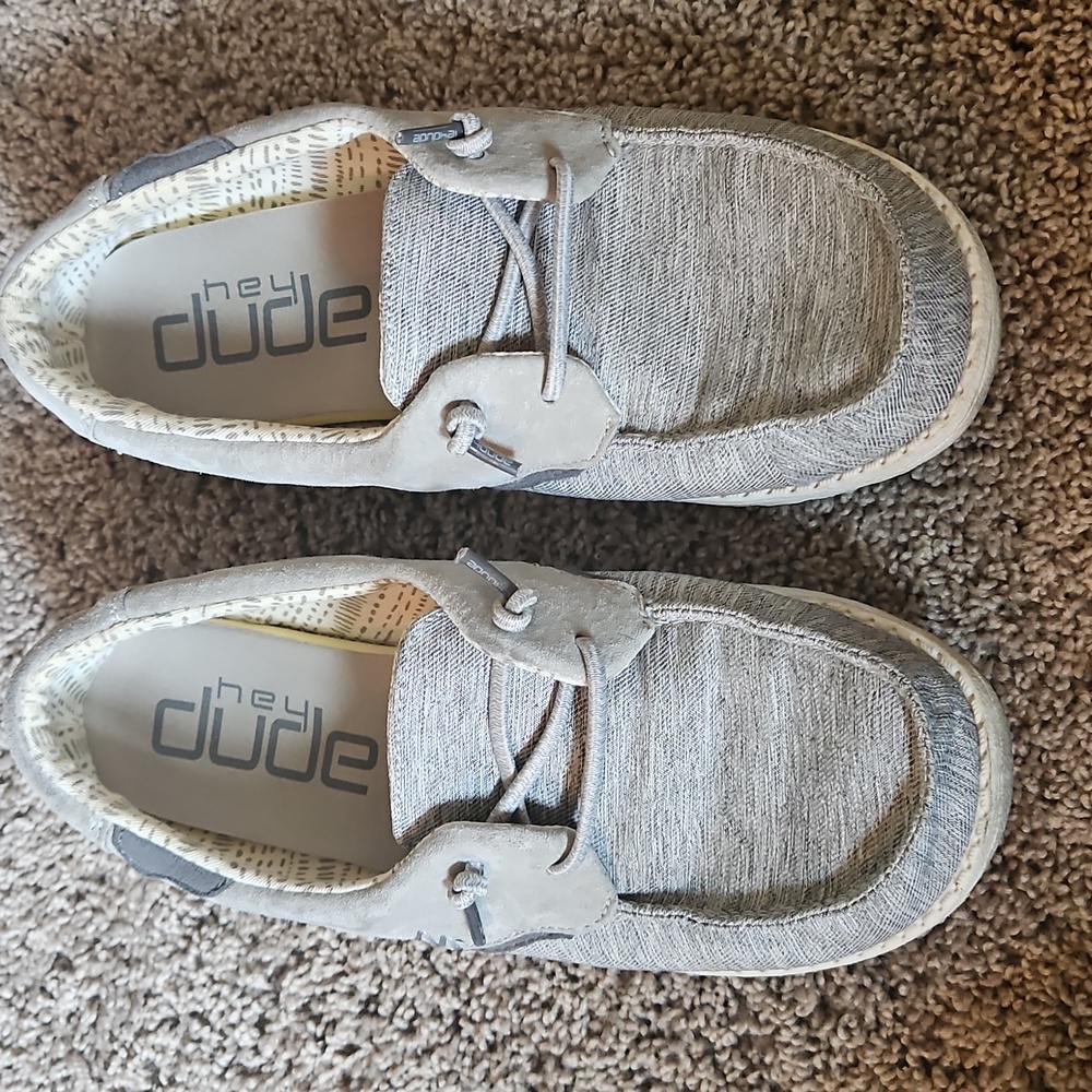 Hey Dude Women's Light Gray Loafers